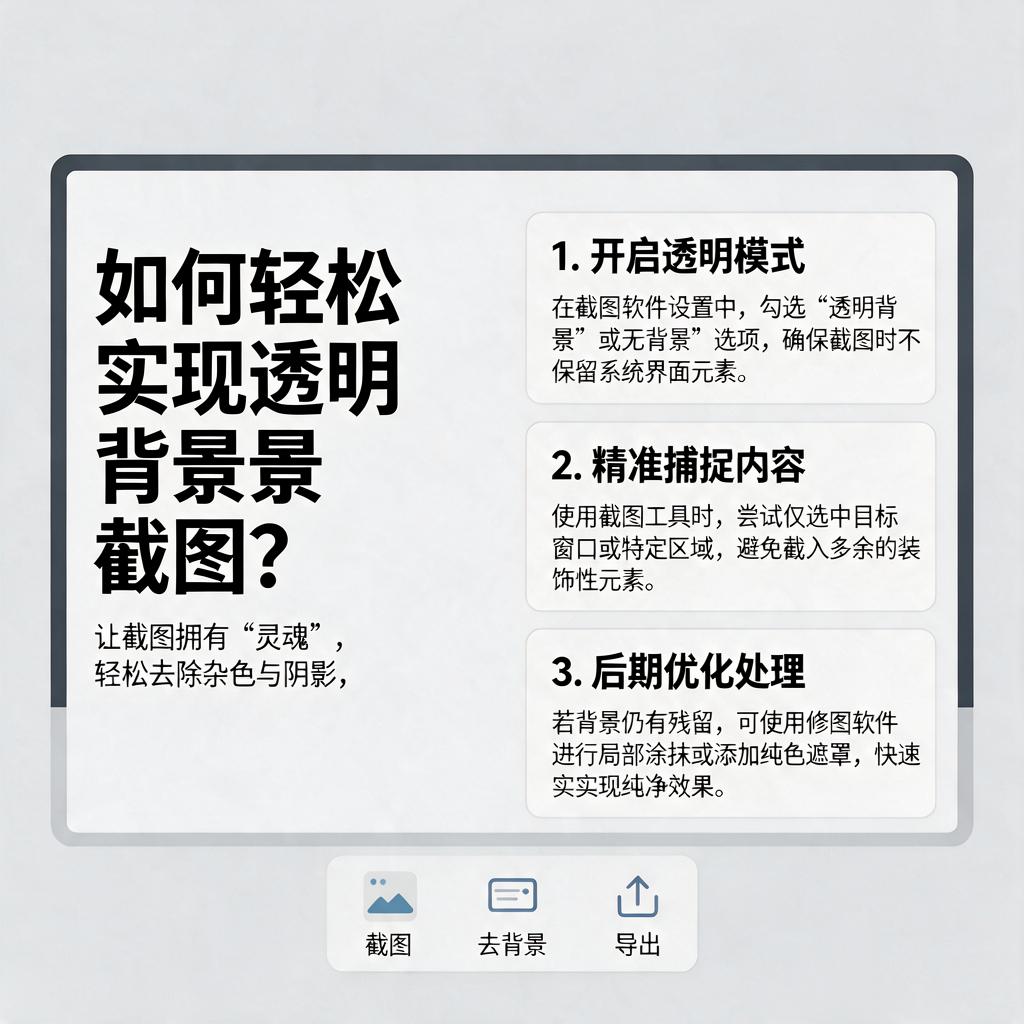如何轻松实现透明背景截图？