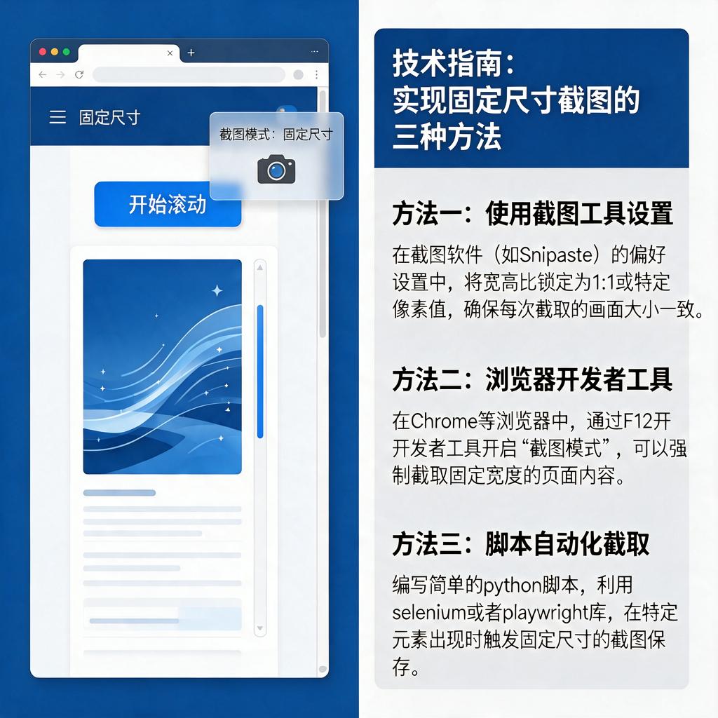 如何实现固定尺寸截图?