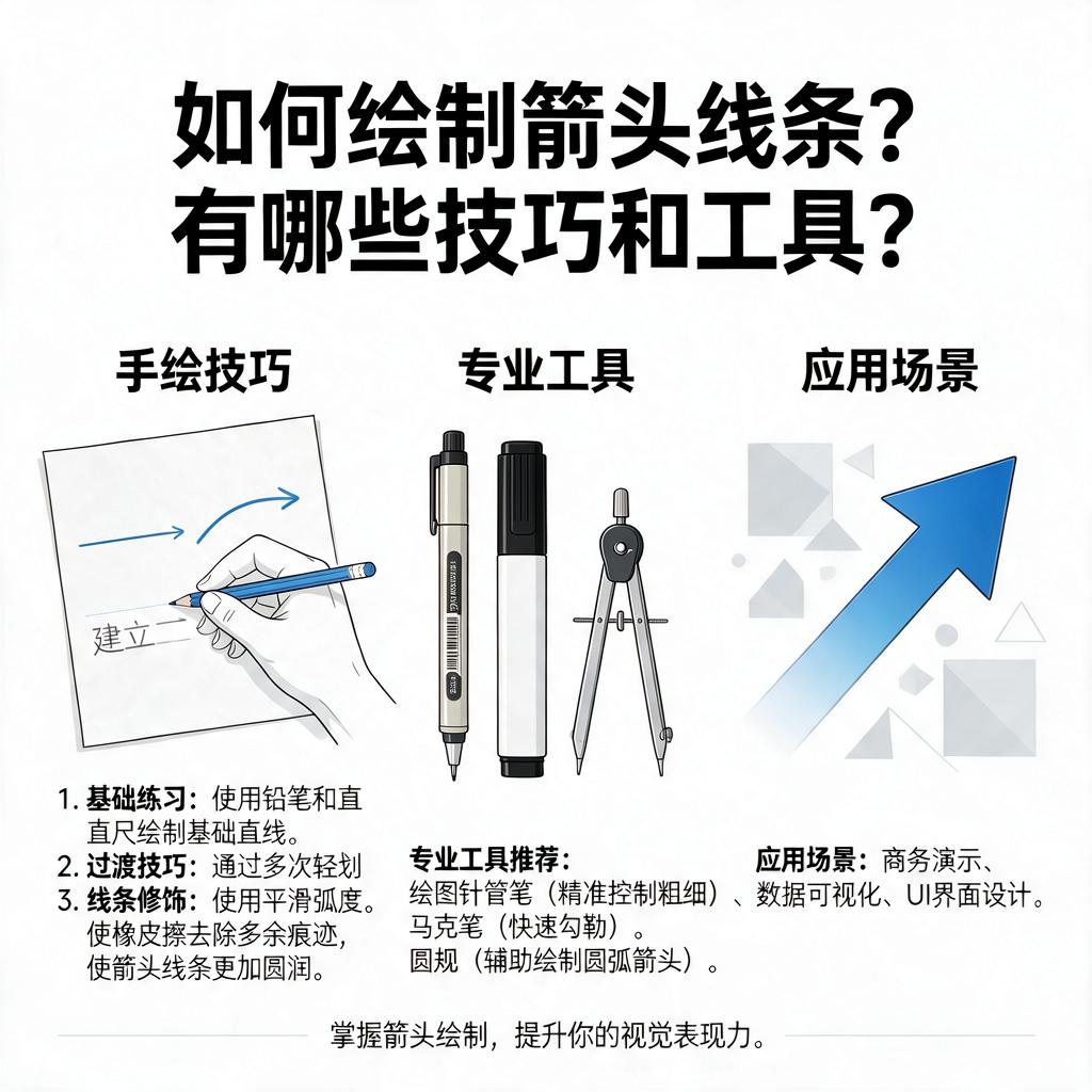 如何绘制箭头线条？有哪些技巧和工具？