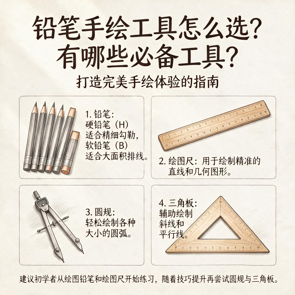 铅笔手绘工具怎么选?有哪些必备工具?