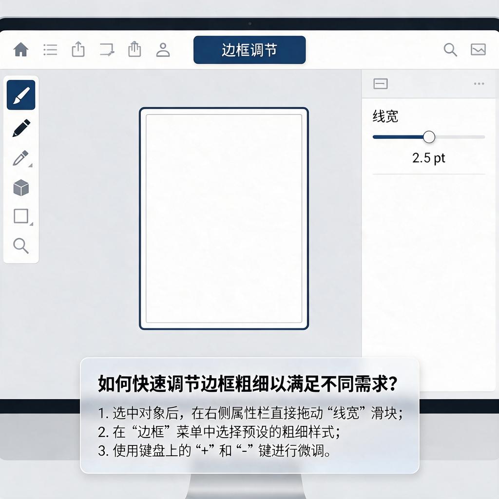如何快速调节边框粗细以满足不同需求?