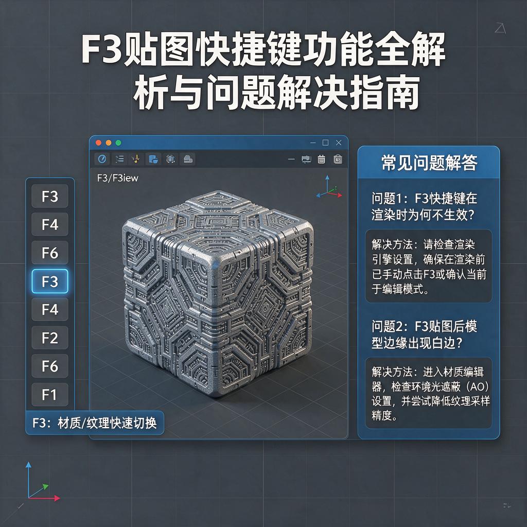 F3贴图快捷键有哪些功能及如何解决使用问题？