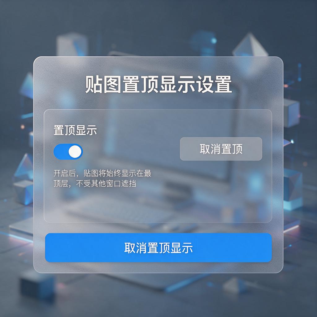 贴图置顶显示怎么设置和取消？