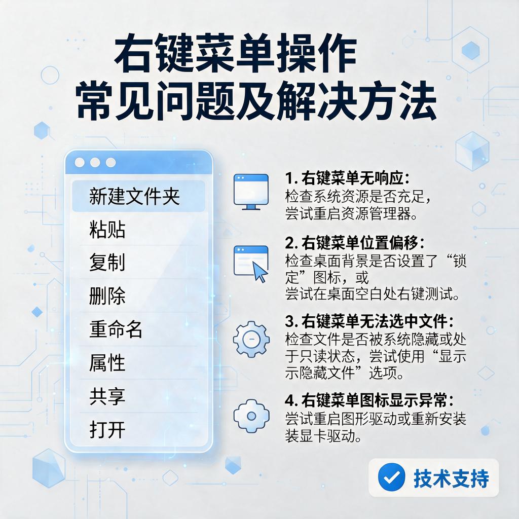 右键菜单操作常见问题及解决方法有哪些?