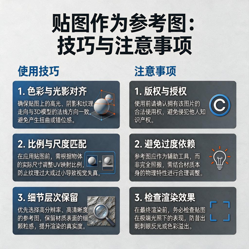 贴图作为参考图有哪些使用技巧和注意事项?