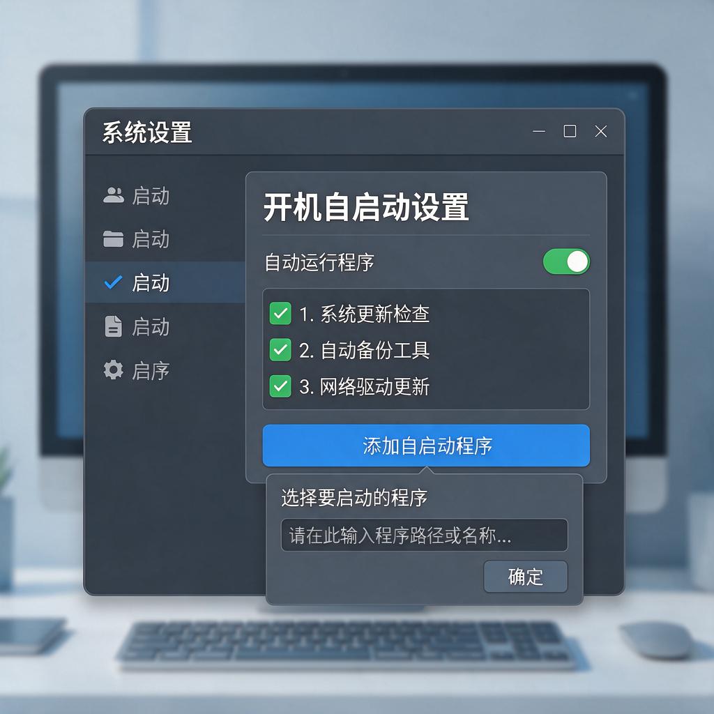 如何设置开机自启动让程序自动运行?