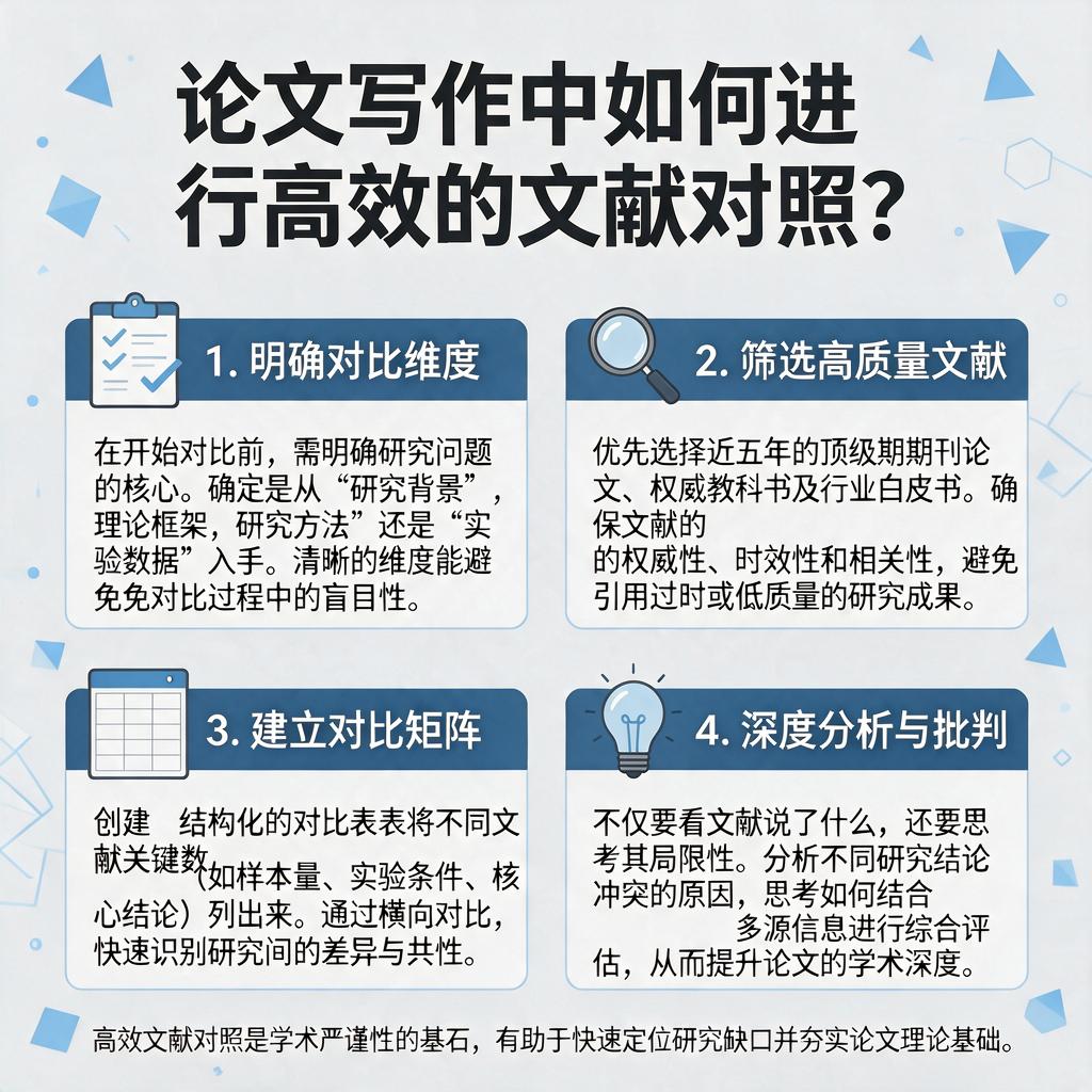 论文写作中如何进行高效的文献对照?