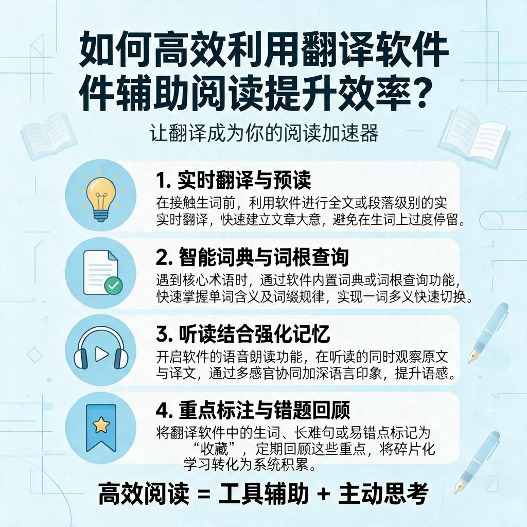如何高效利用翻译软件辅助阅读提升效率?