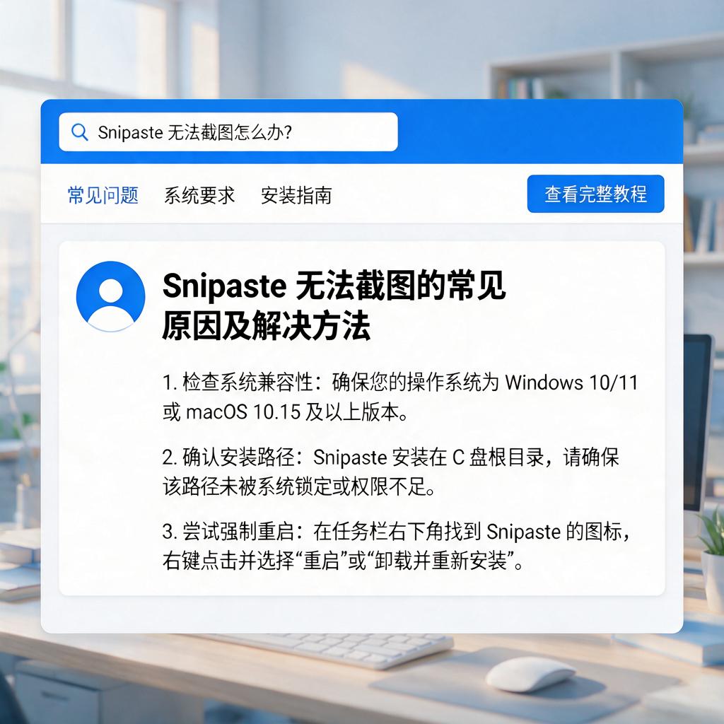 Snipaste无法截图该怎么解决?
