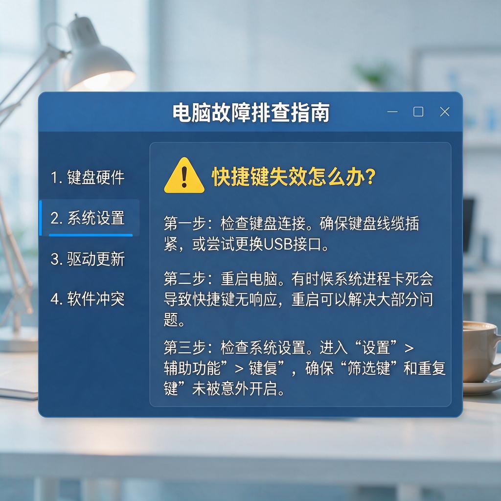 快捷键失效怎么解决?