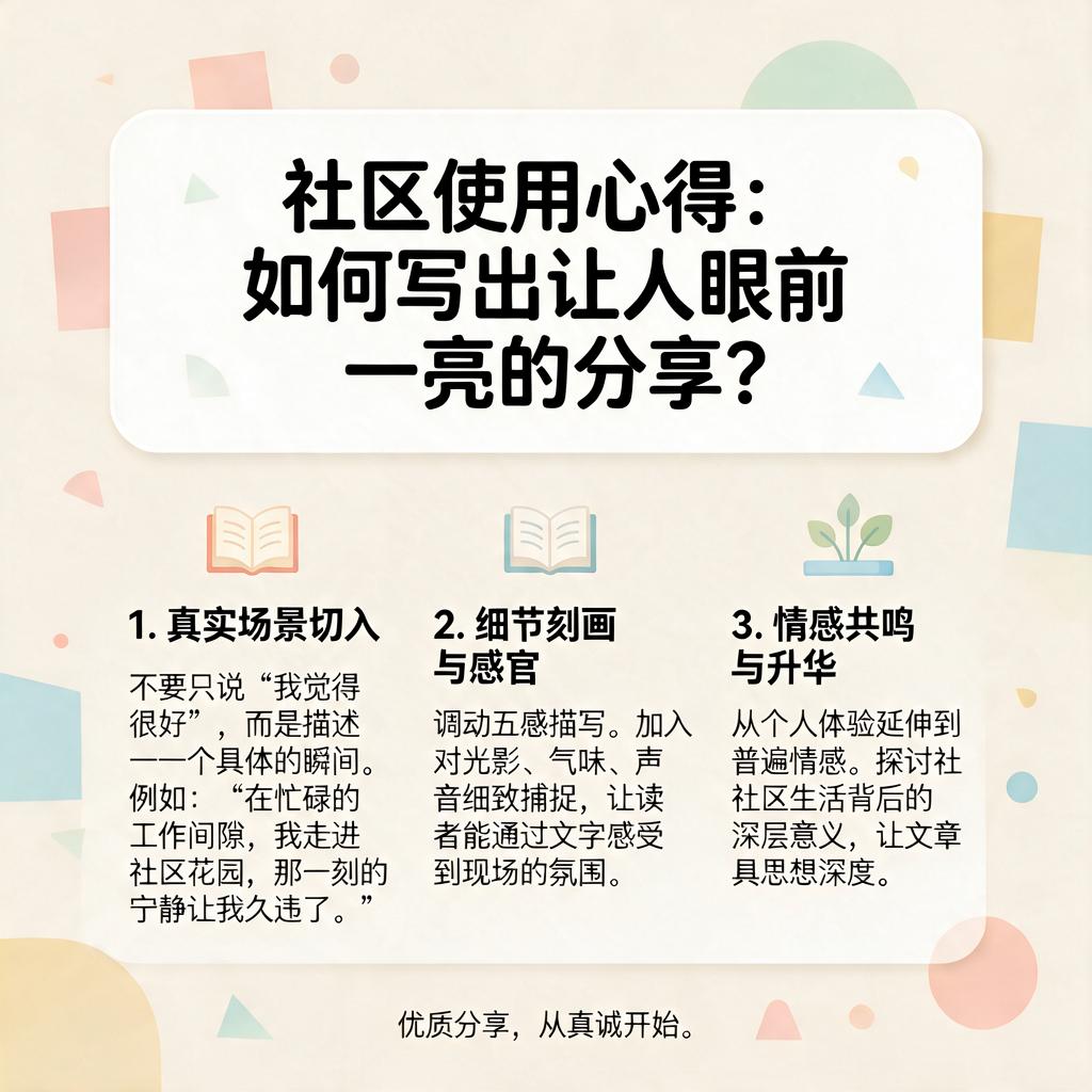 社区使用心得怎么写才能更吸引人?