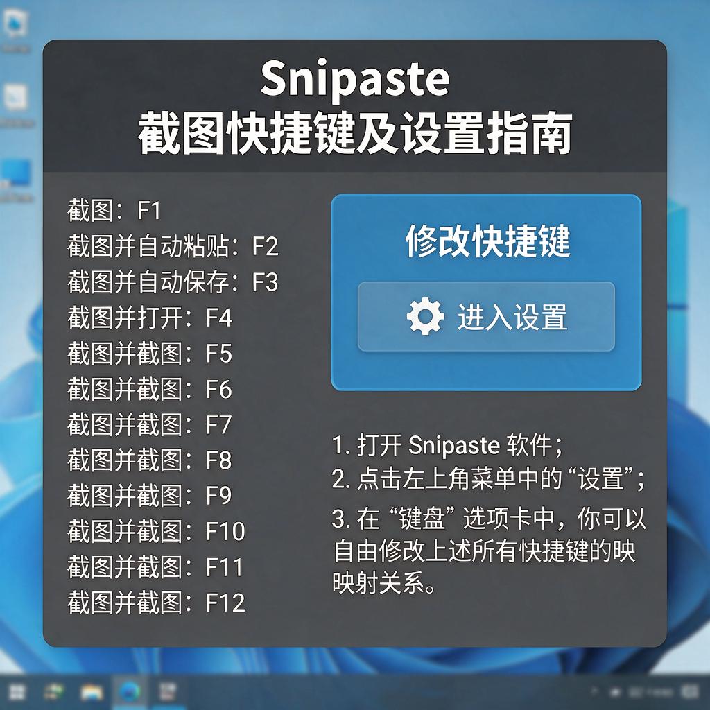 Snipaste截图快捷键都有哪些及如何修改?