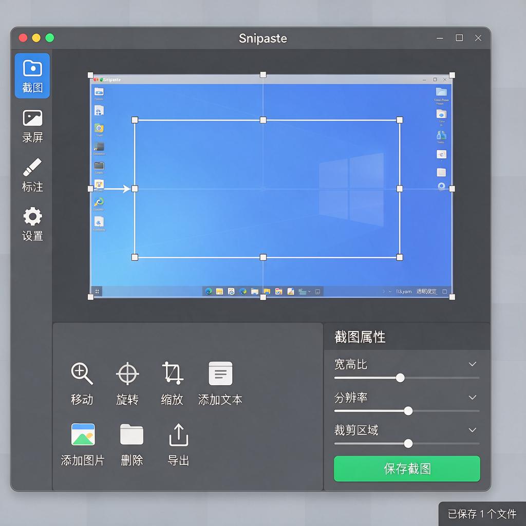 Snipaste窗口截图怎么使用及编辑保存？