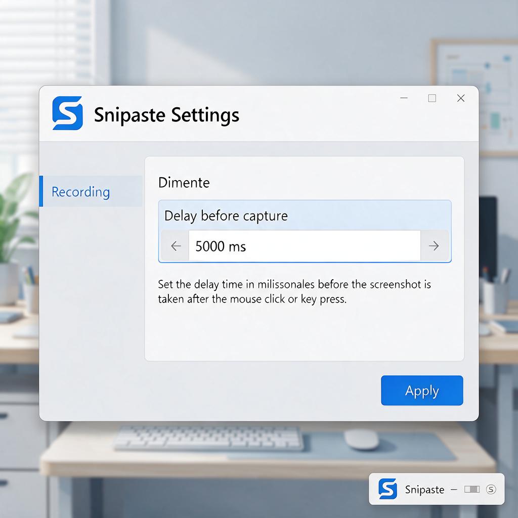 Snipaste延时截图怎么设置?