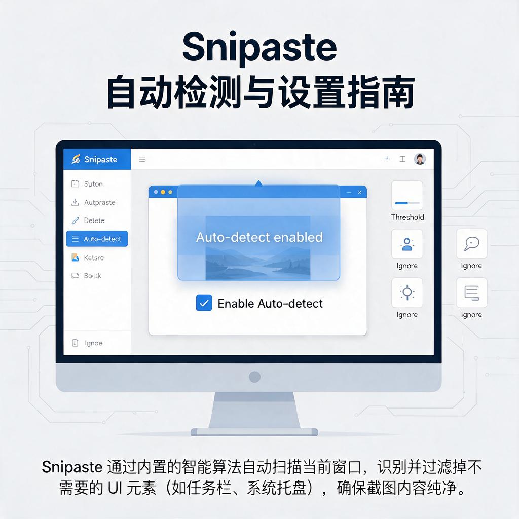Snipaste如何自动检测窗口元素并调整设置?