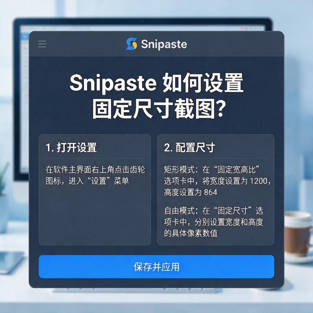 Snipaste如何设置固定尺寸截图?