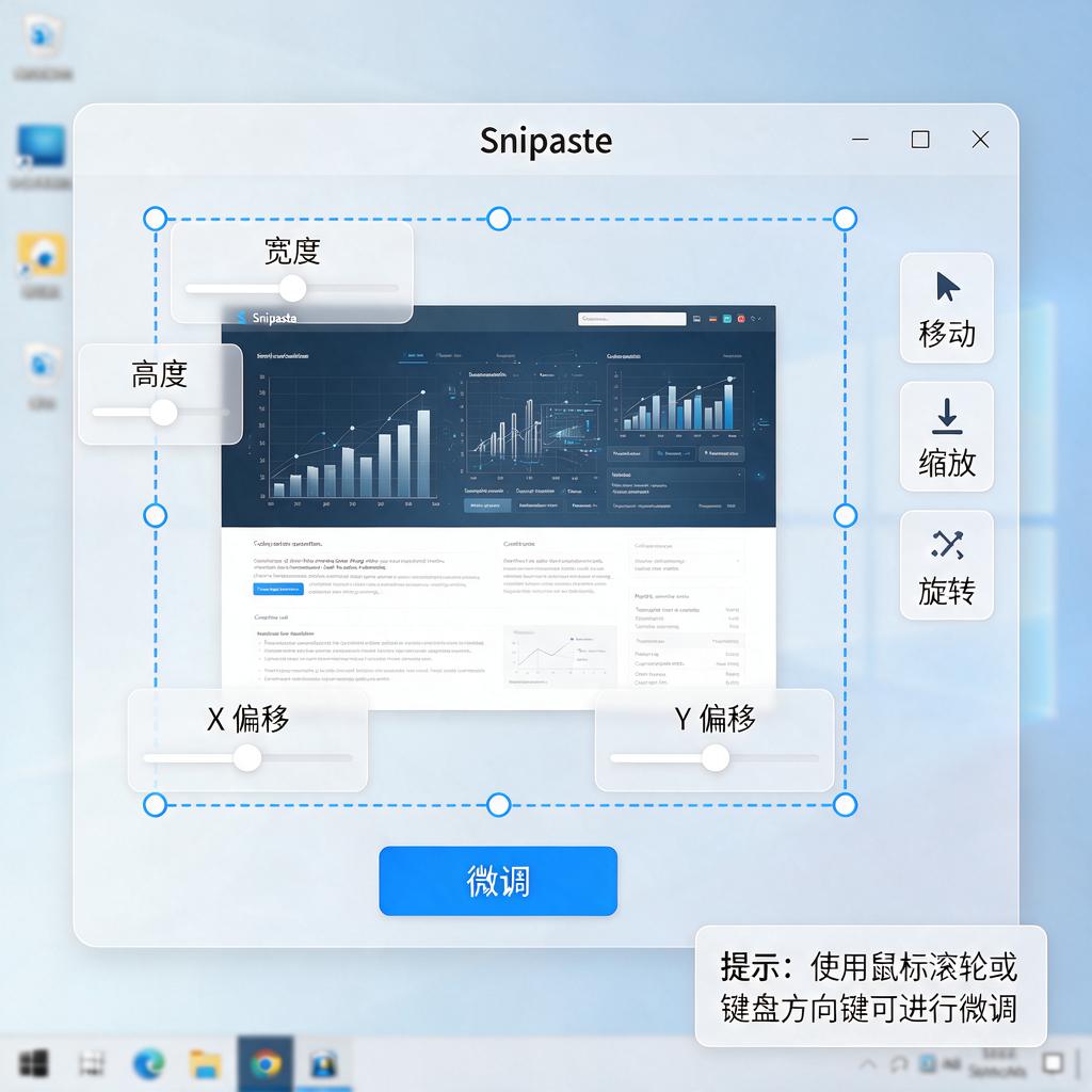 Snipaste截图区域微调怎么操作更精准?