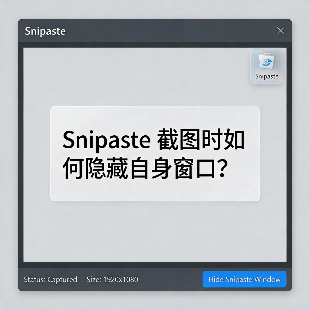 Snipaste截图时如何隐藏自身窗口?