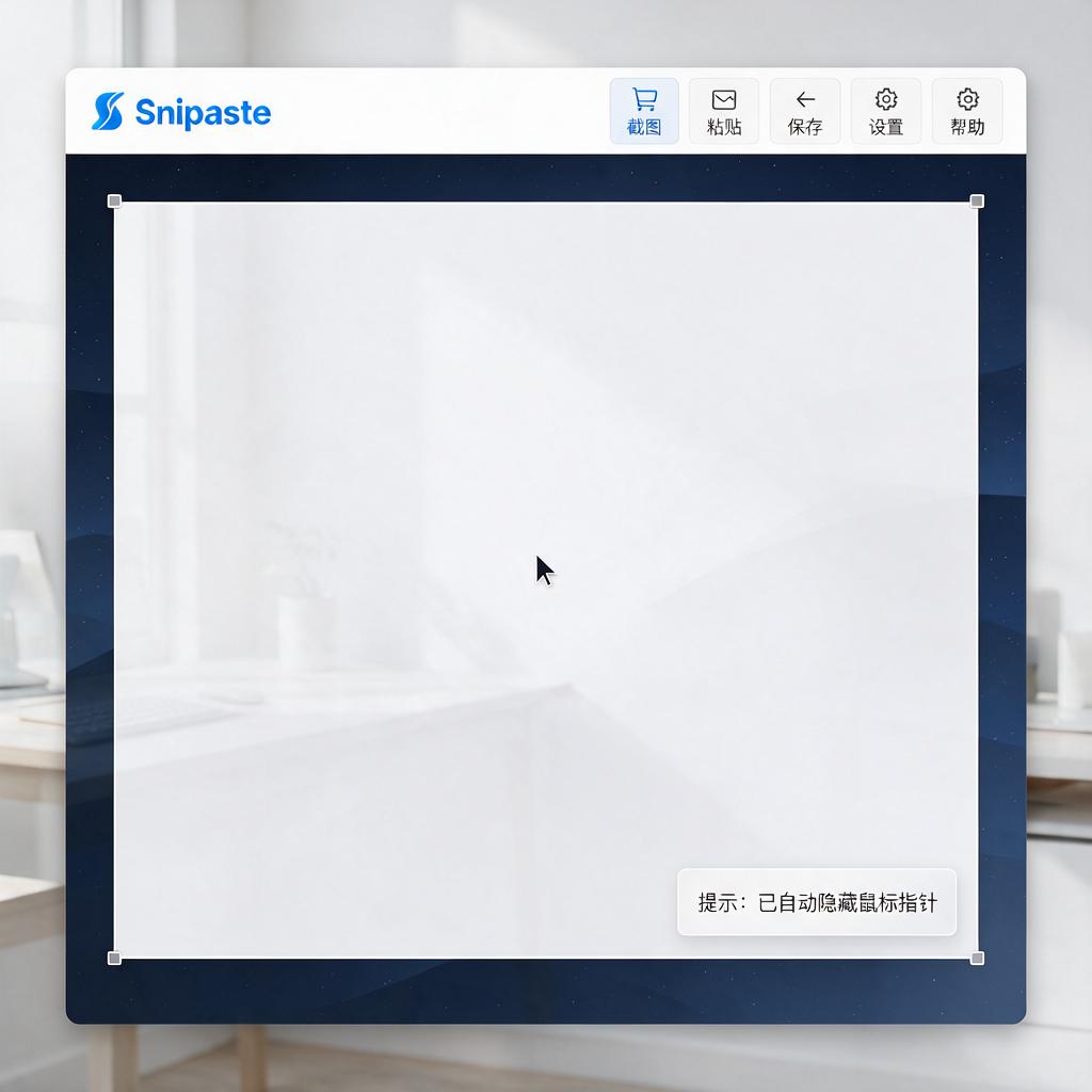 Snipaste截图如何不包含鼠标指针?