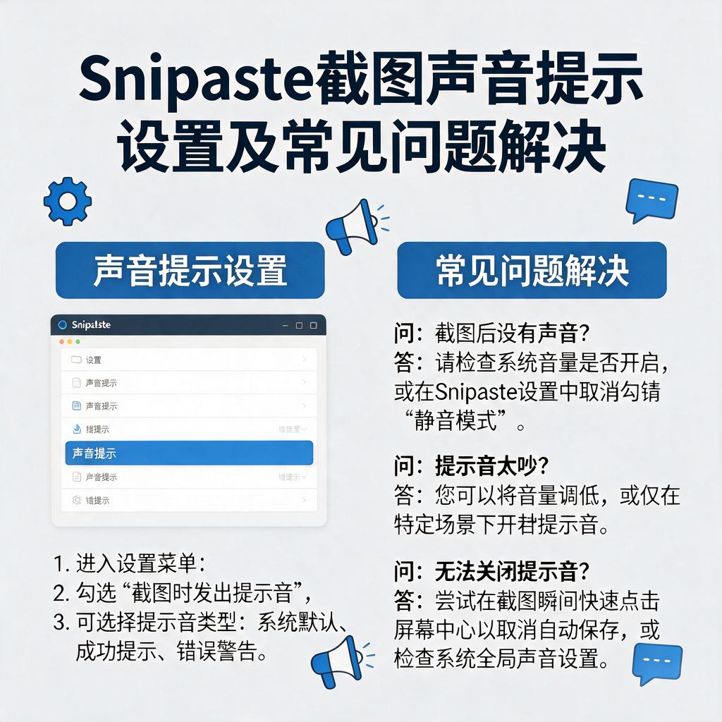 Snipaste截图声音提示如何设置及常见问题解决?
