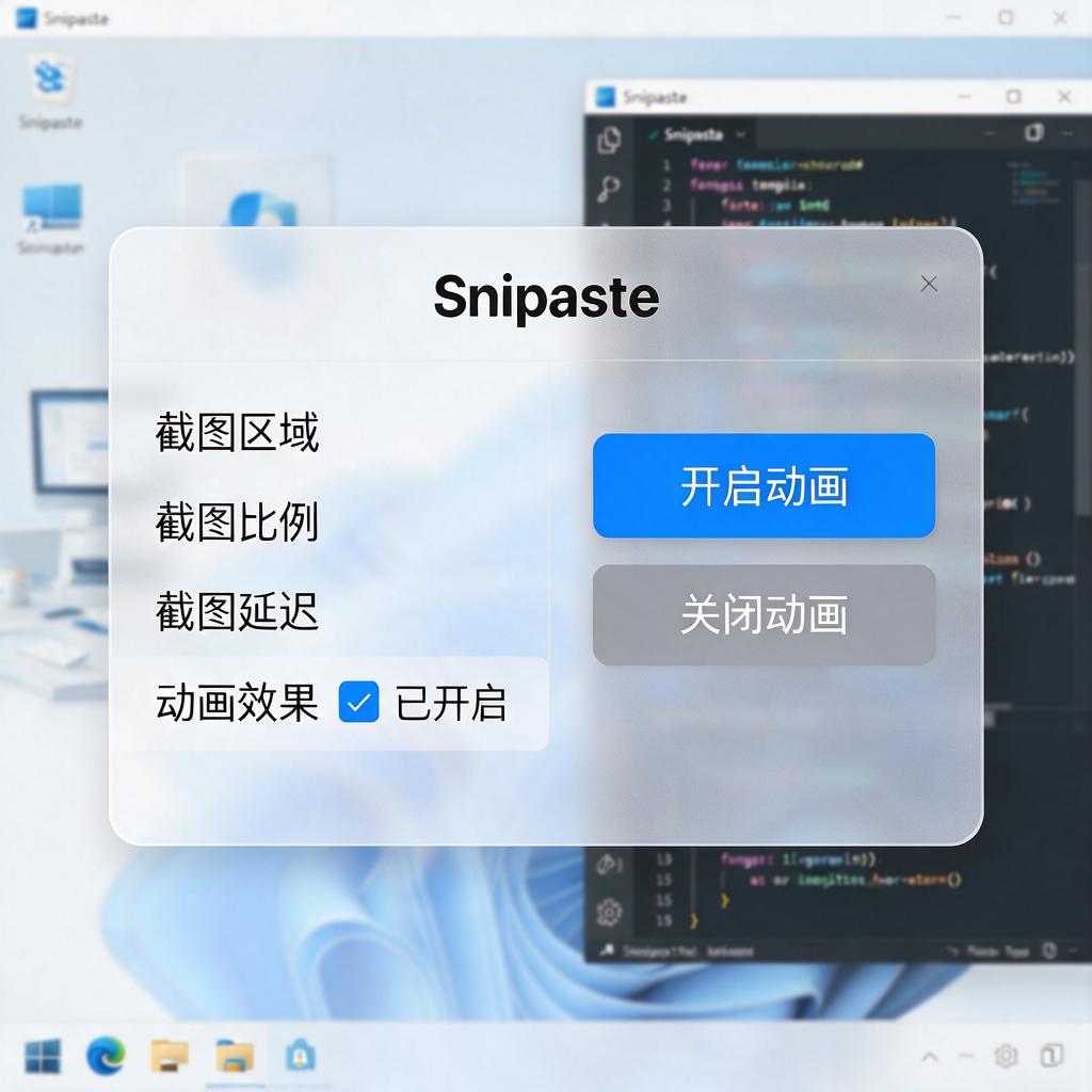 Snipaste截图动画效果怎么开启和关闭?