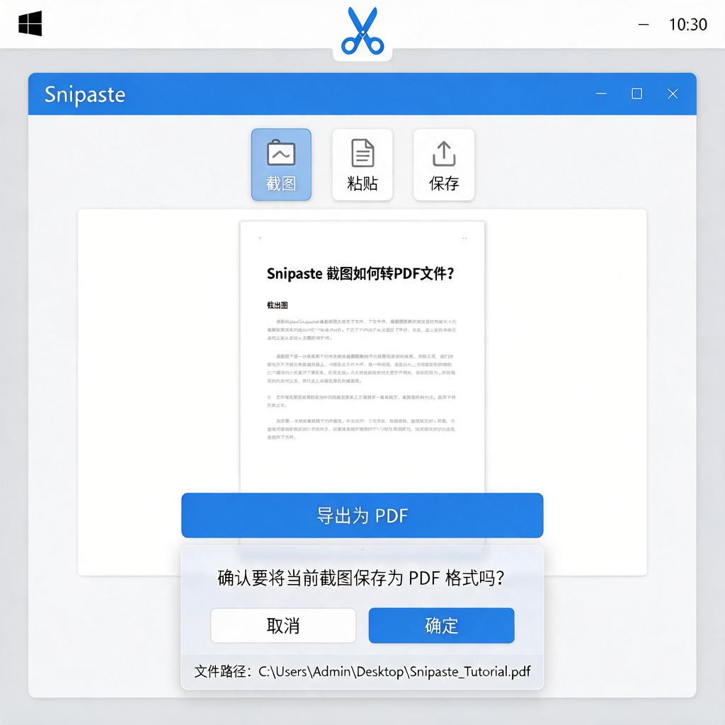 Snipaste截图如何转PDF文件?