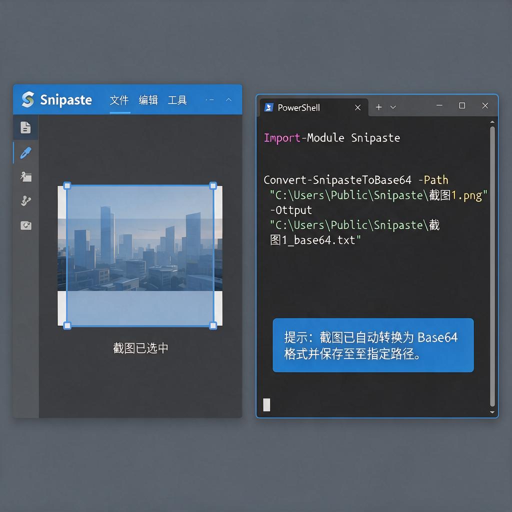 Snipaste截图如何快速转为Base64编码?