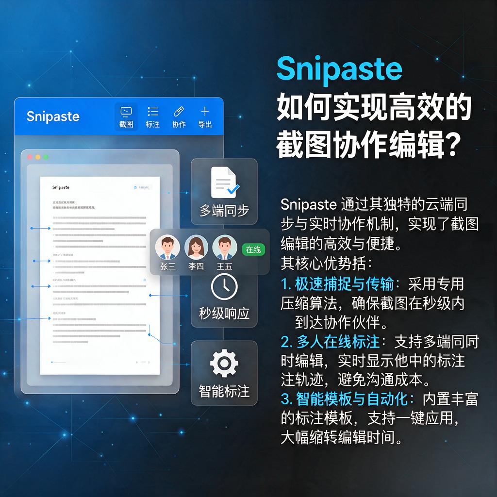Snipaste如何实现高效的截图协作编辑？