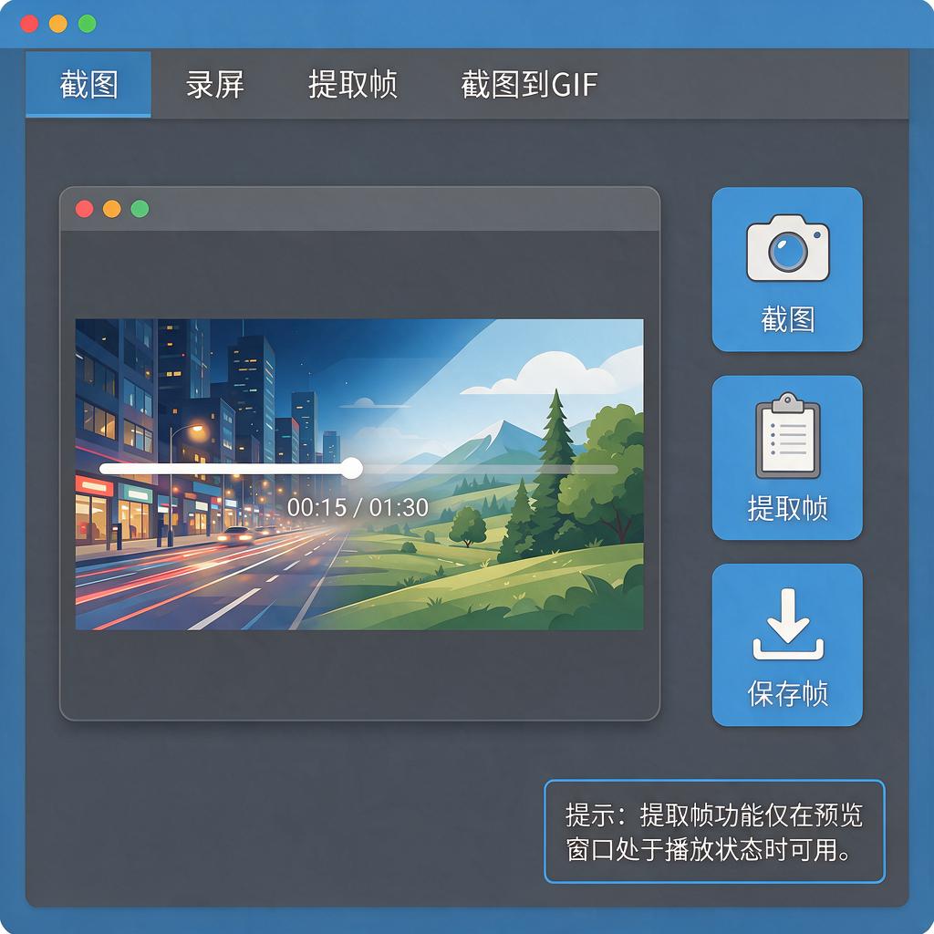 Snipaste如何提取视频帧进行截图?