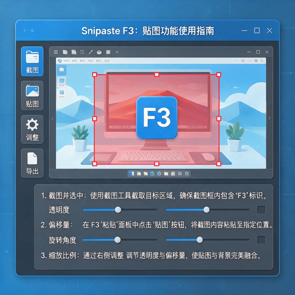 Snipaste F3贴图功能怎么使用和调整?