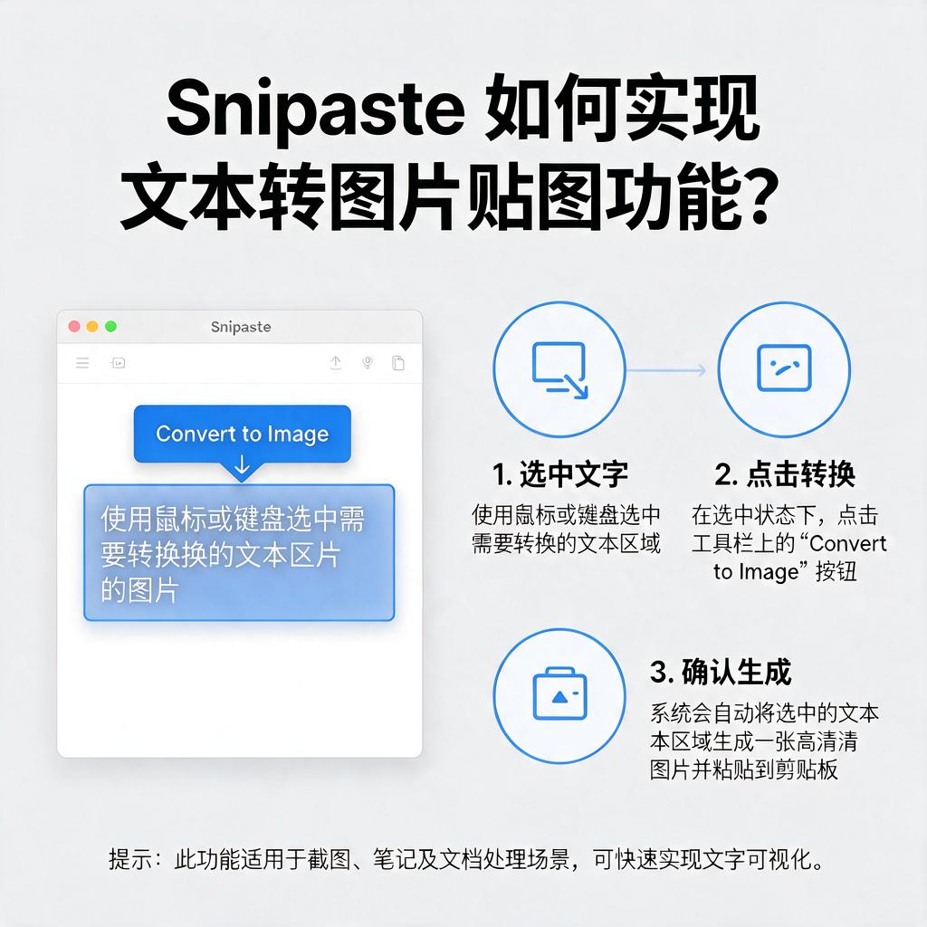 Snipaste如何实现文本转图片贴图功能?