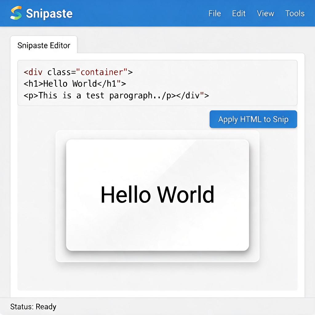 Snipaste如何实现HTML代码贴图功能？