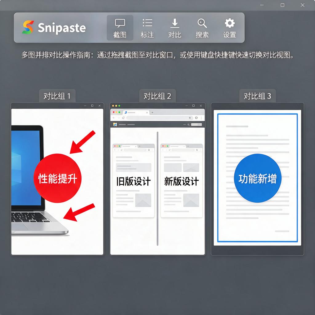 Snipaste如何实现多图并排对比操作？