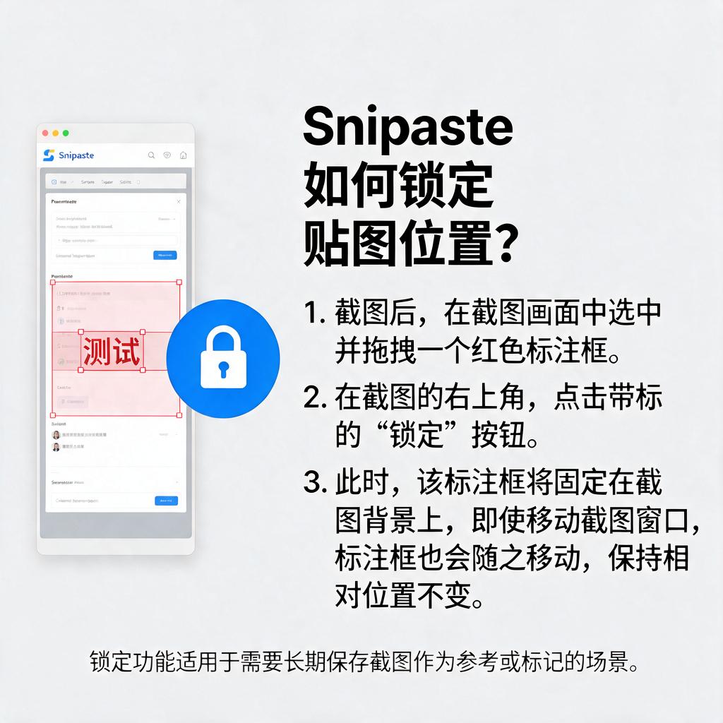 Snipaste如何锁定贴图位置？