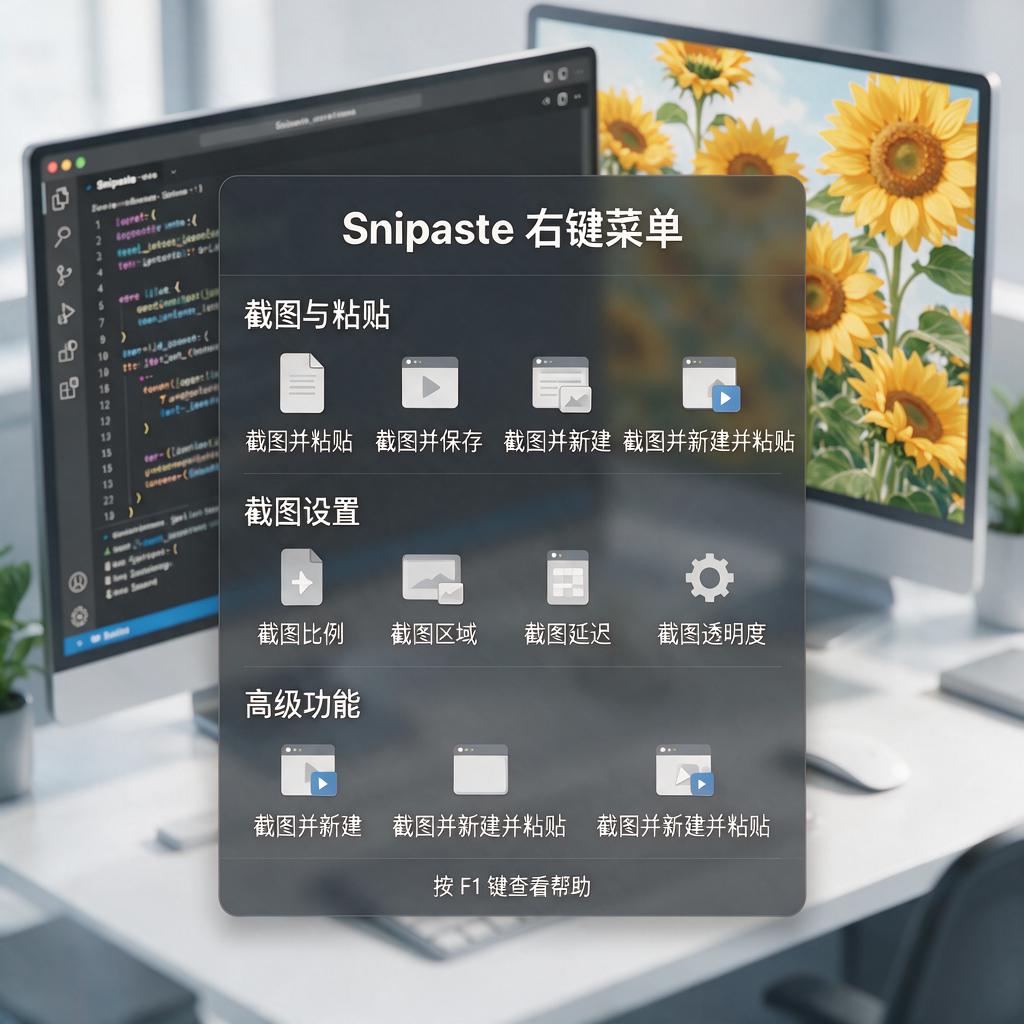 Snipaste贴图右键菜单有哪些功能及使用方法?