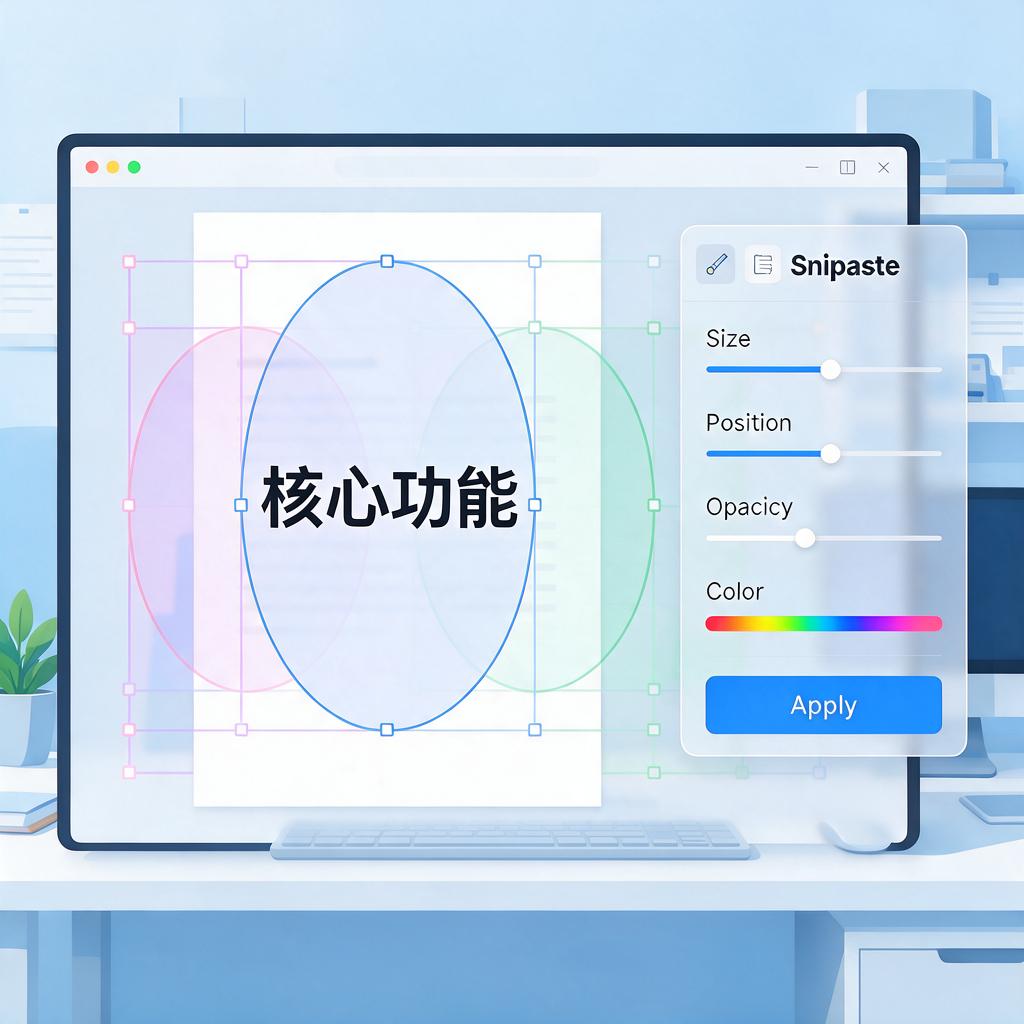 Snipaste贴图椭圆框怎么绘制与调整?