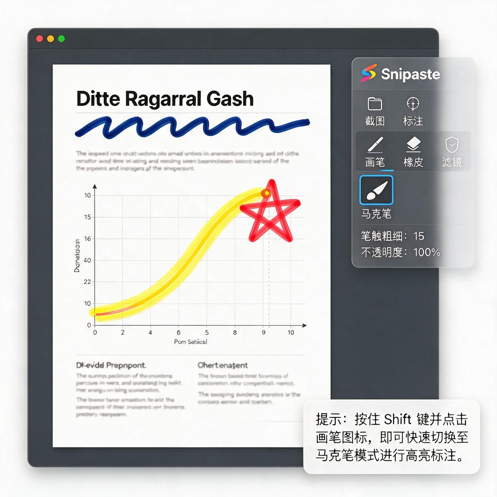 Snipaste贴图如何用马克笔进行高亮标注? Snipaste贴图如何用马克笔进行高亮标注?