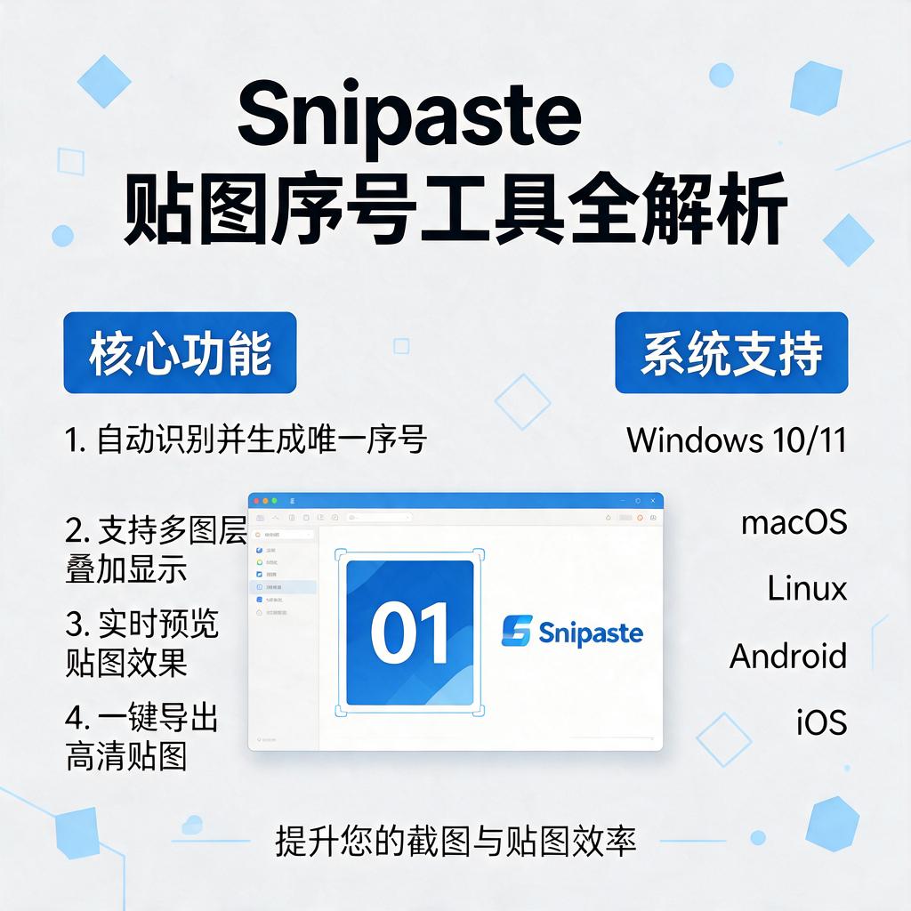 Snipaste贴图序号工具怎么用有哪些功能支持什么系统? Snipaste贴图序号工具怎么用有哪些功能支持什么系统?