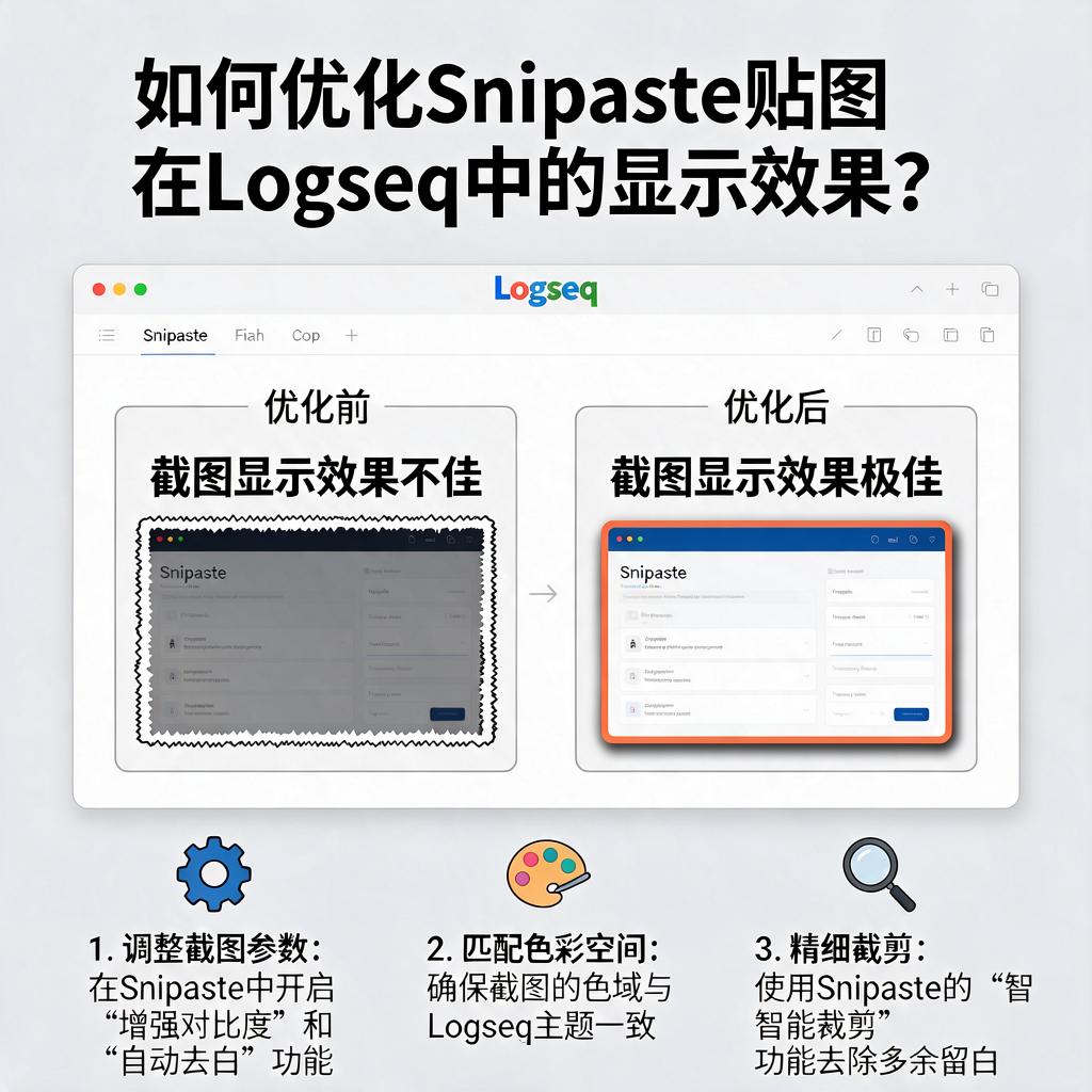 如何优化Snipaste贴图在Logseq中的显示效果?