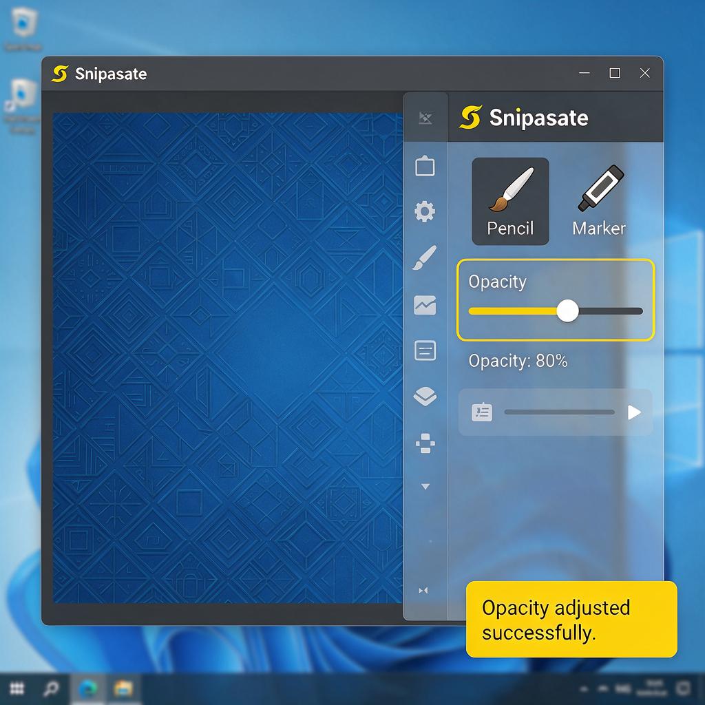 Snipaste马克笔透明度怎么调整？