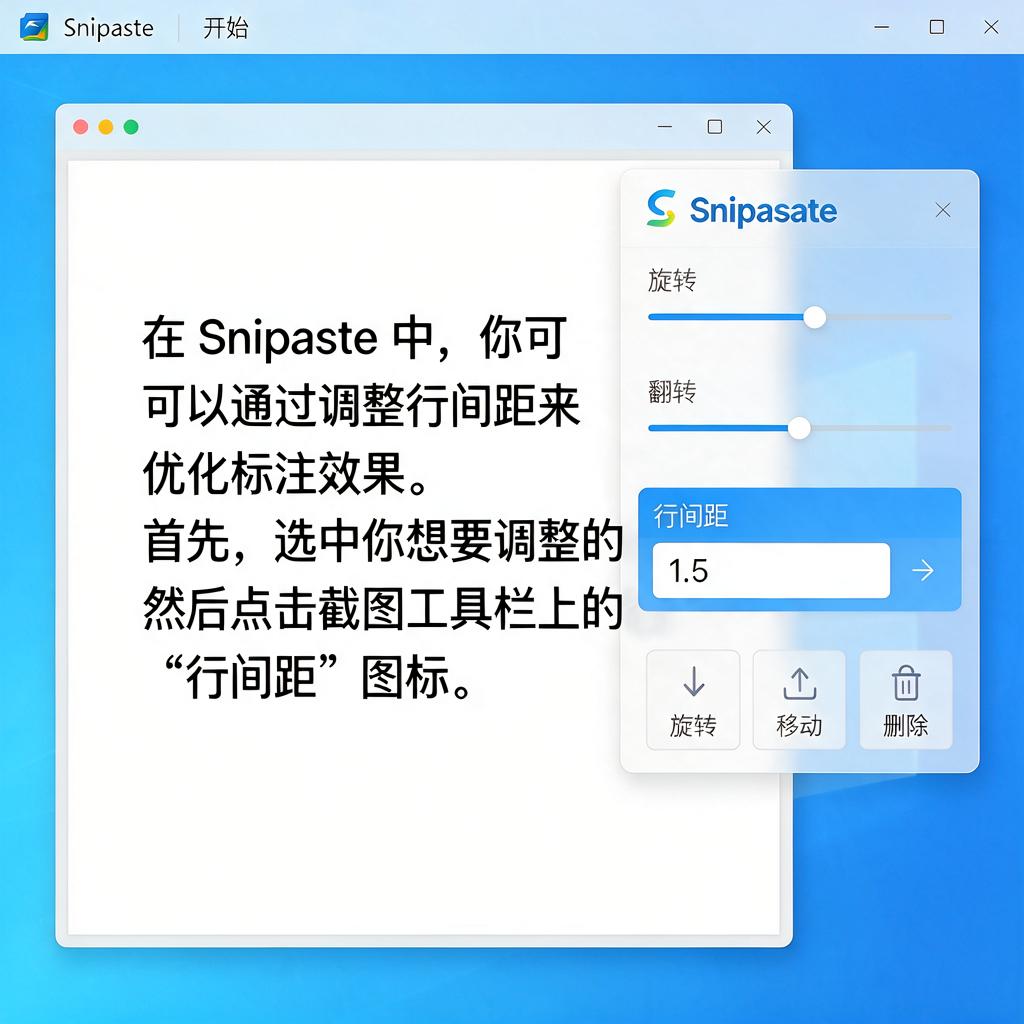 Snipaste文字标注如何调整行间距？