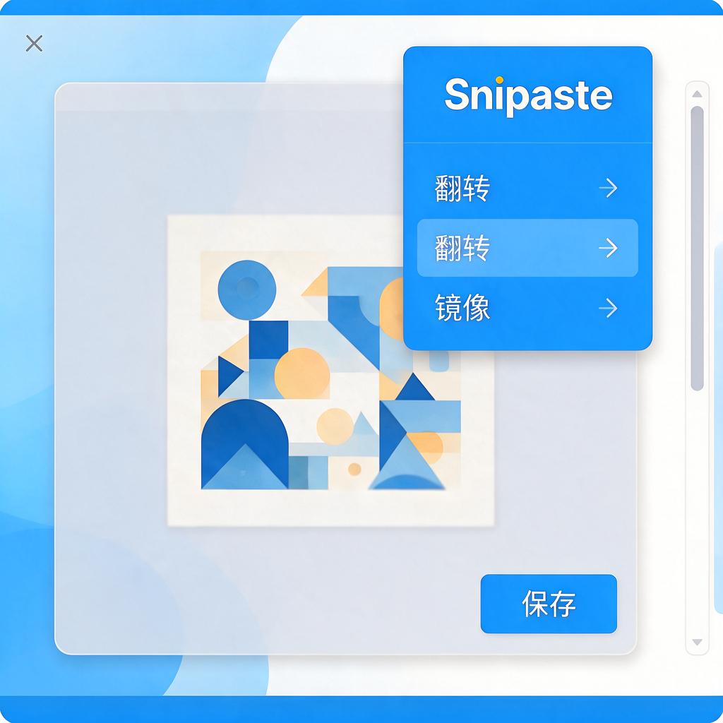 Snipaste如何进行标注翻转镜像操作并保存?