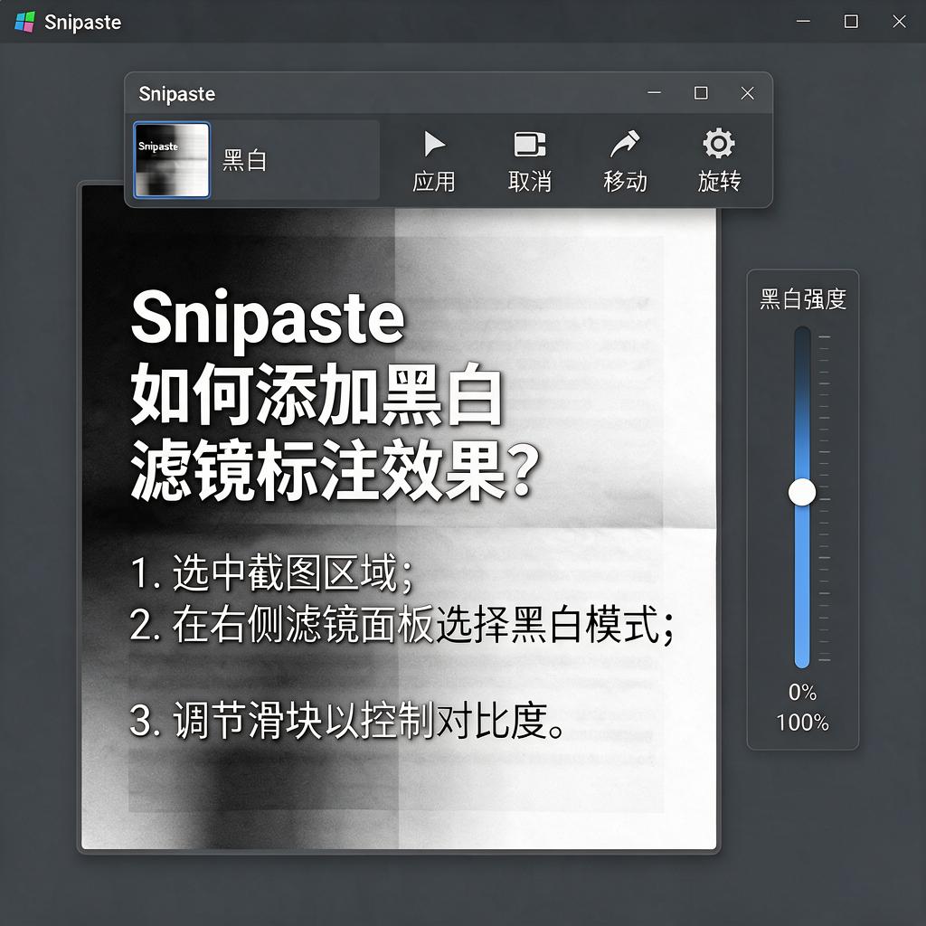 Snipaste如何添加黑白滤镜标注效果？