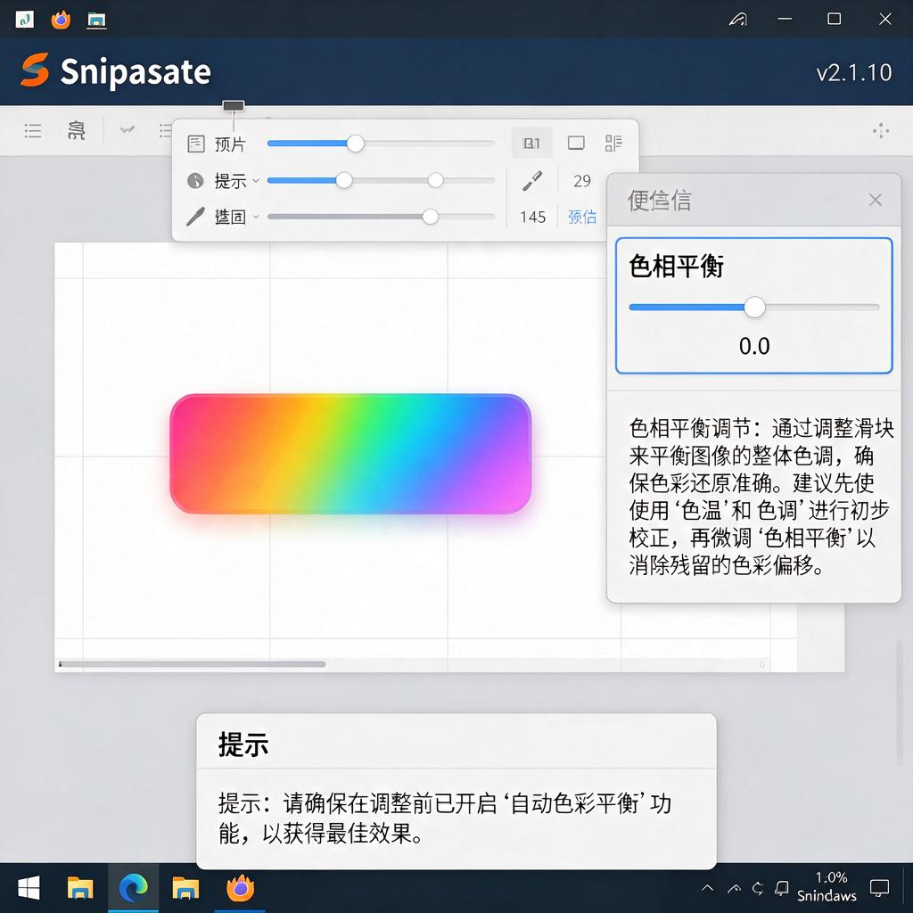 Snipaste标注色相平衡怎么调整才准确?