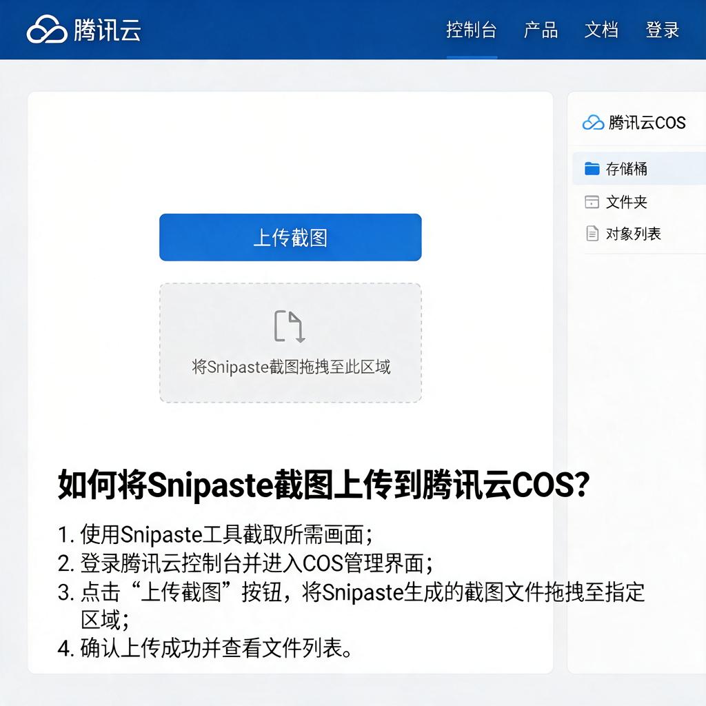 如何将Snipaste截图上传到腾讯云COS？