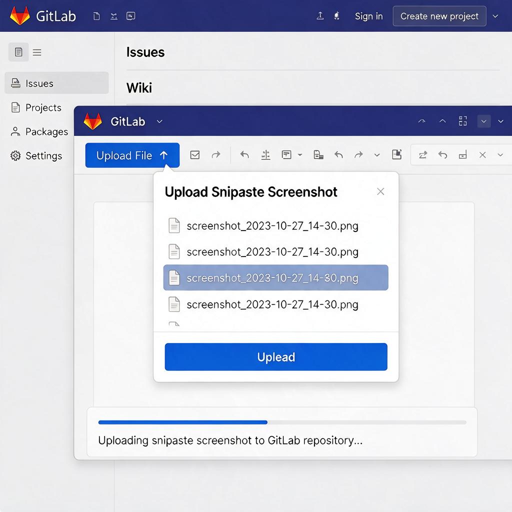Snipaste截图如何上传到GitLab？