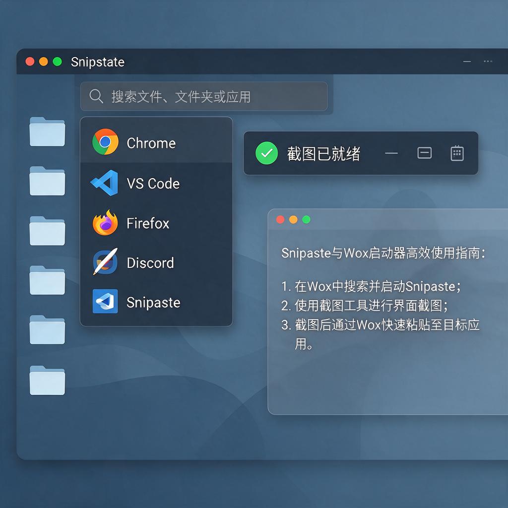 Snipaste如何配合Wox启动器高效使用？