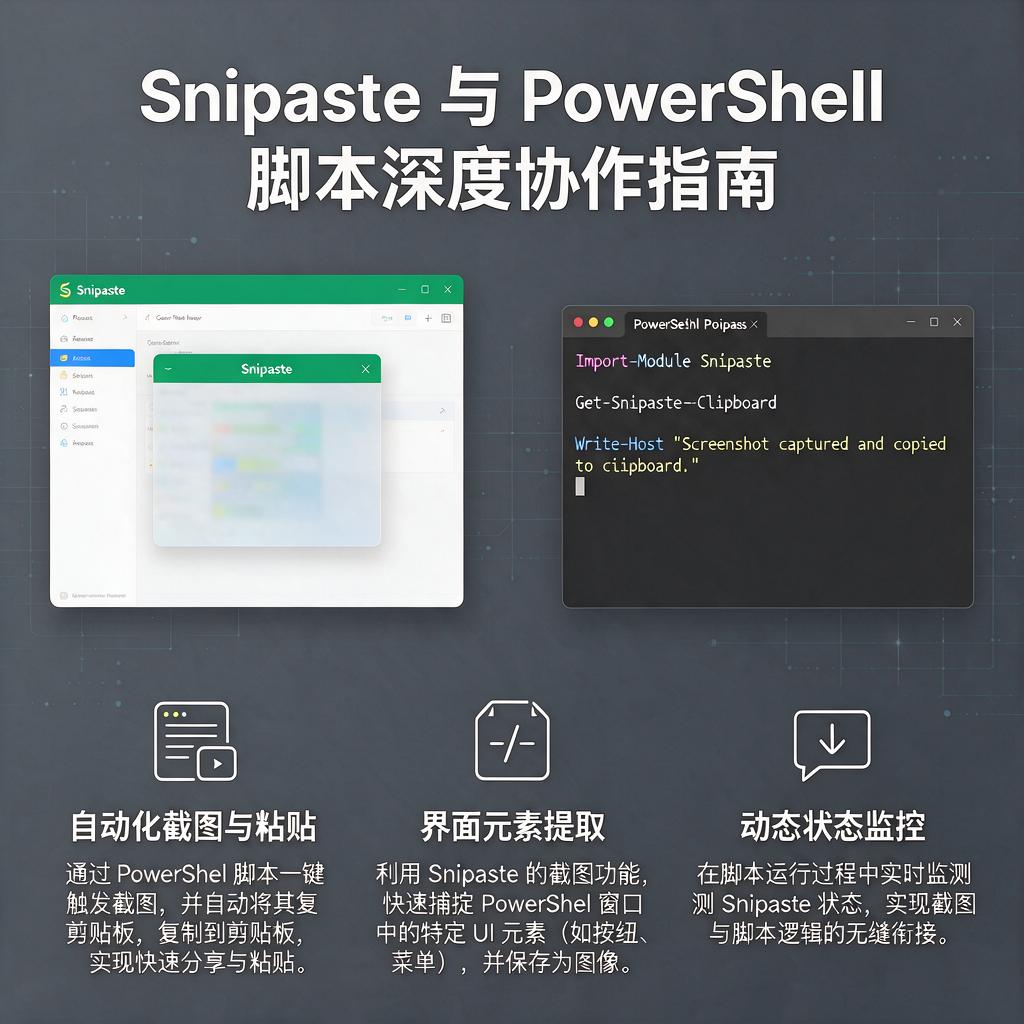 Snipaste如何配合PowerShell脚本实现哪些功能？