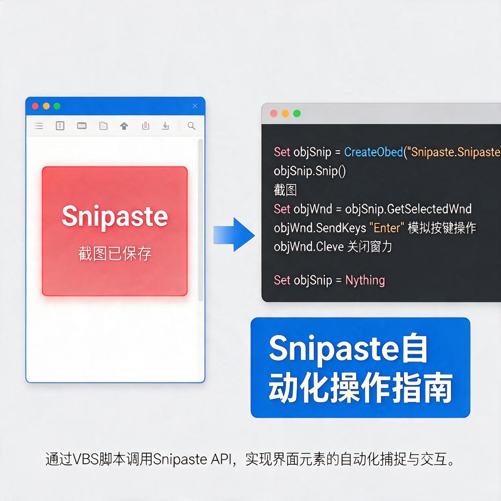 Snipaste如何配合VBS脚本实现自动化操作？