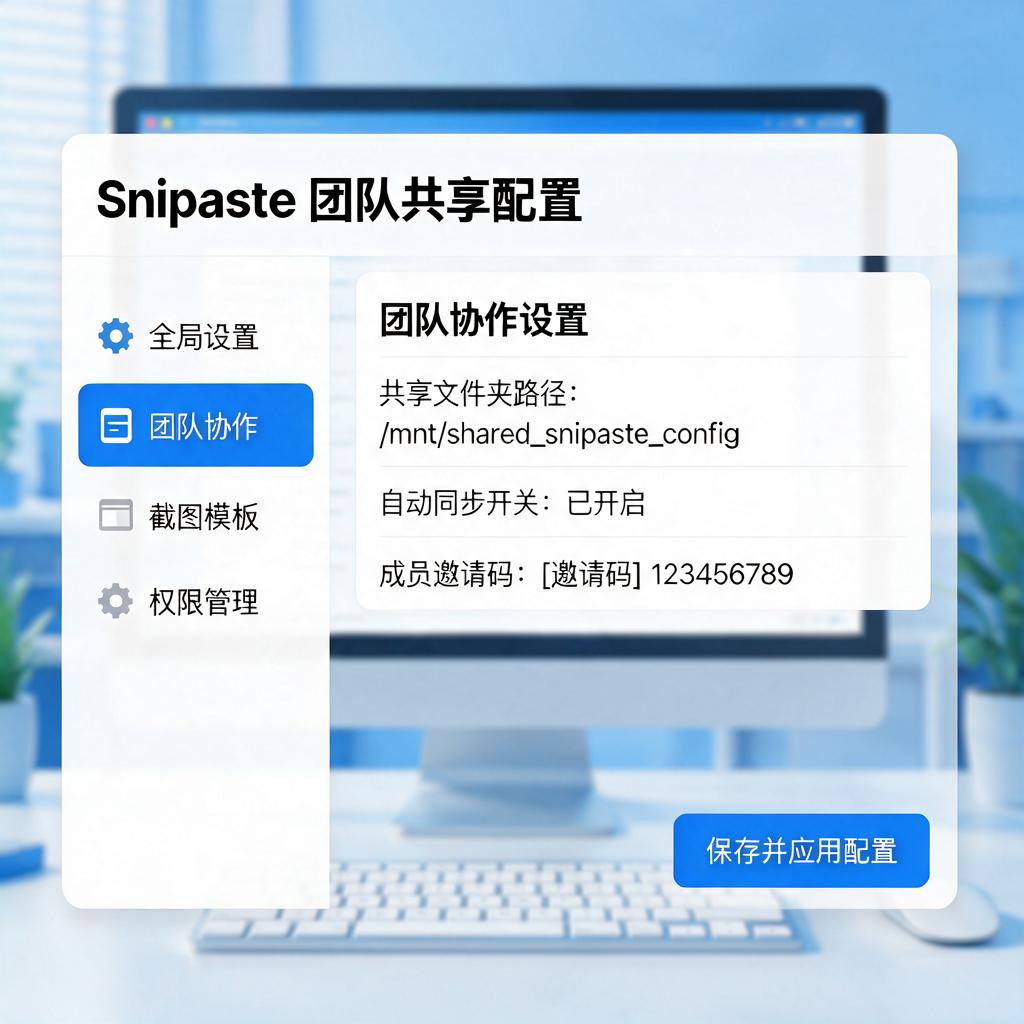 Snipaste团队共享配置怎么设置和使用？